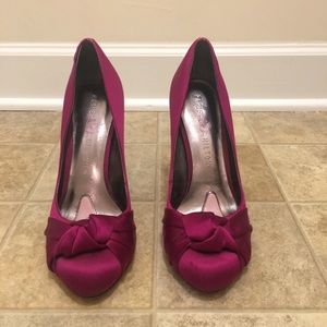 Jessica Simpson Magenta and Rhinestone Heels